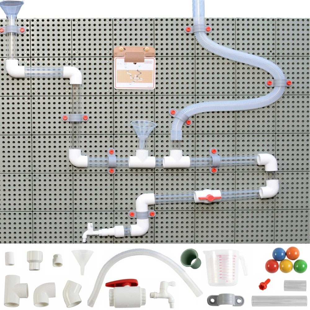 Système de tuyaux à panneaux de tige Masterkidz, rail à billes de 84 pièces