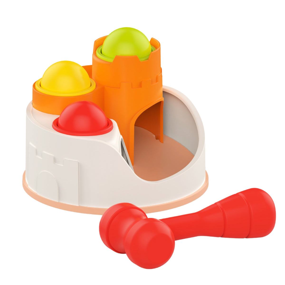 Vzdelávacia hračka Woopie Punch Lock Balls Hammer 12m+