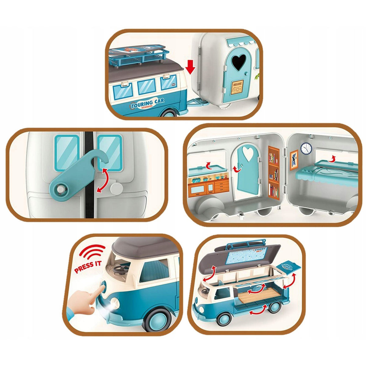 Woopie XL poppencamperset met aanhanger