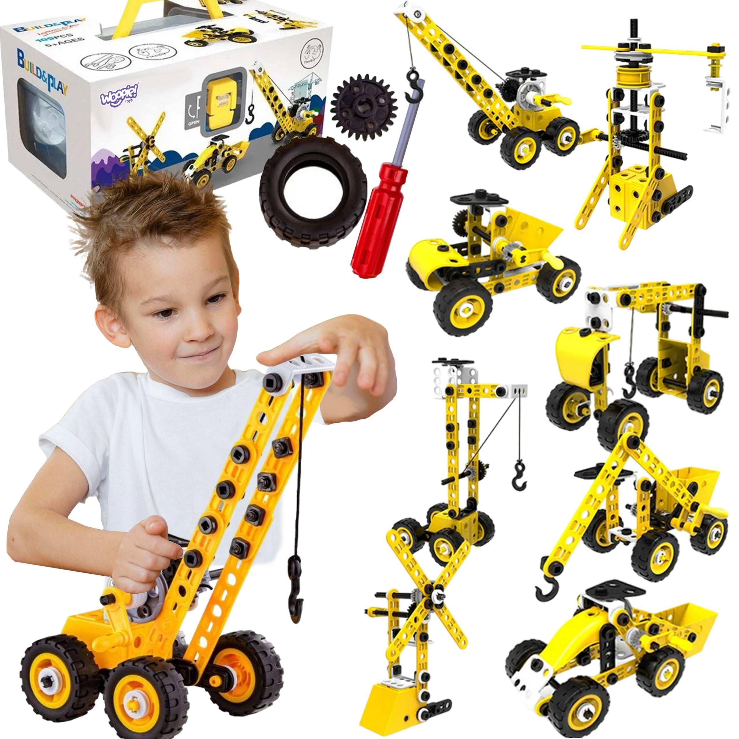 Конструктор Woopie Vehicles 8-в-1 Steam Bricks