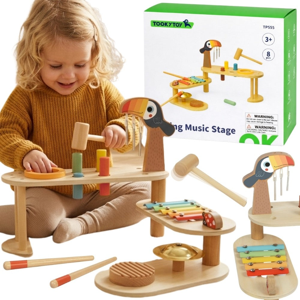 Tooky Toy vzdělávací hudební stůl - Tukan