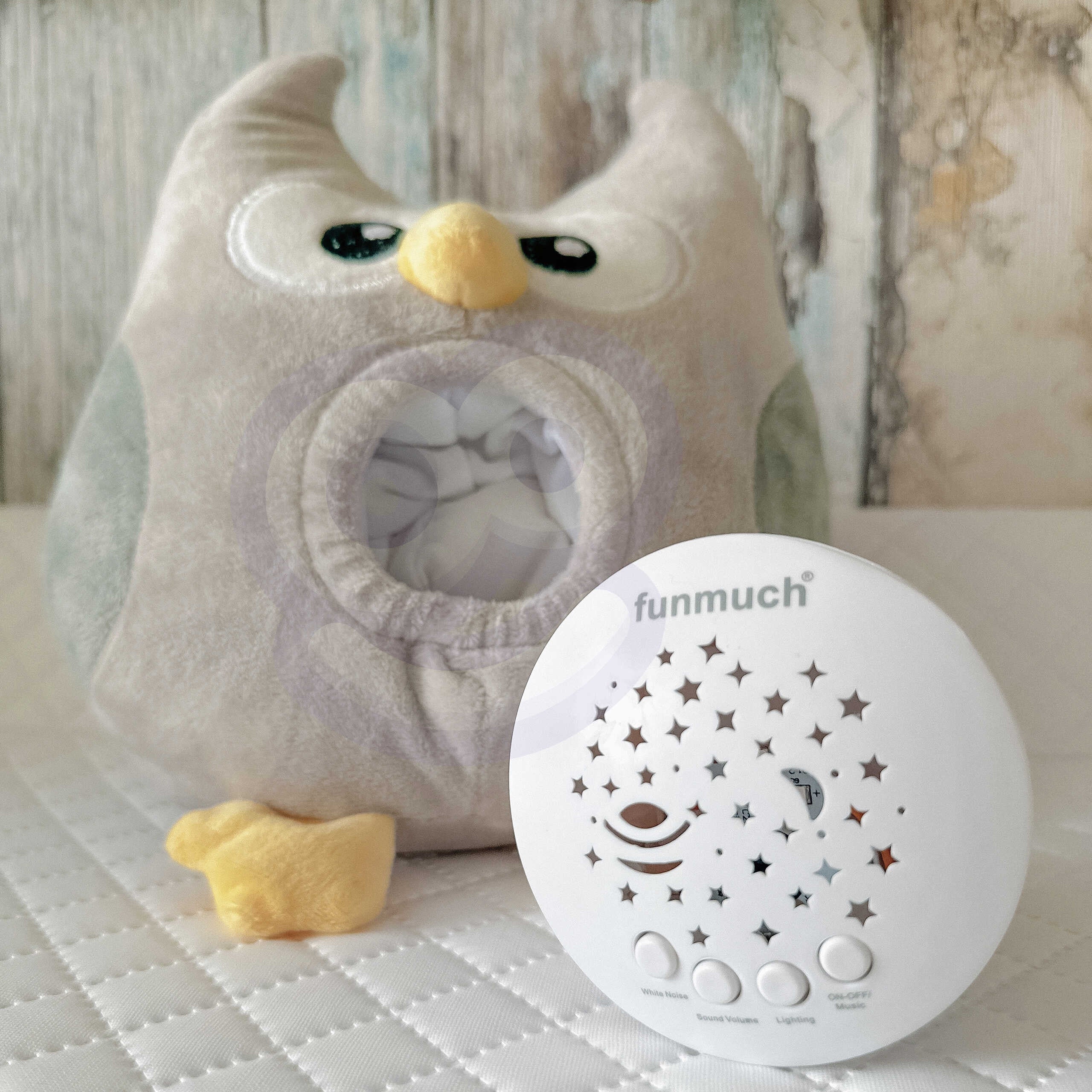 Projektor Woopie Baby 2 w 1 w kształcie sowy - 10 kołysanek
