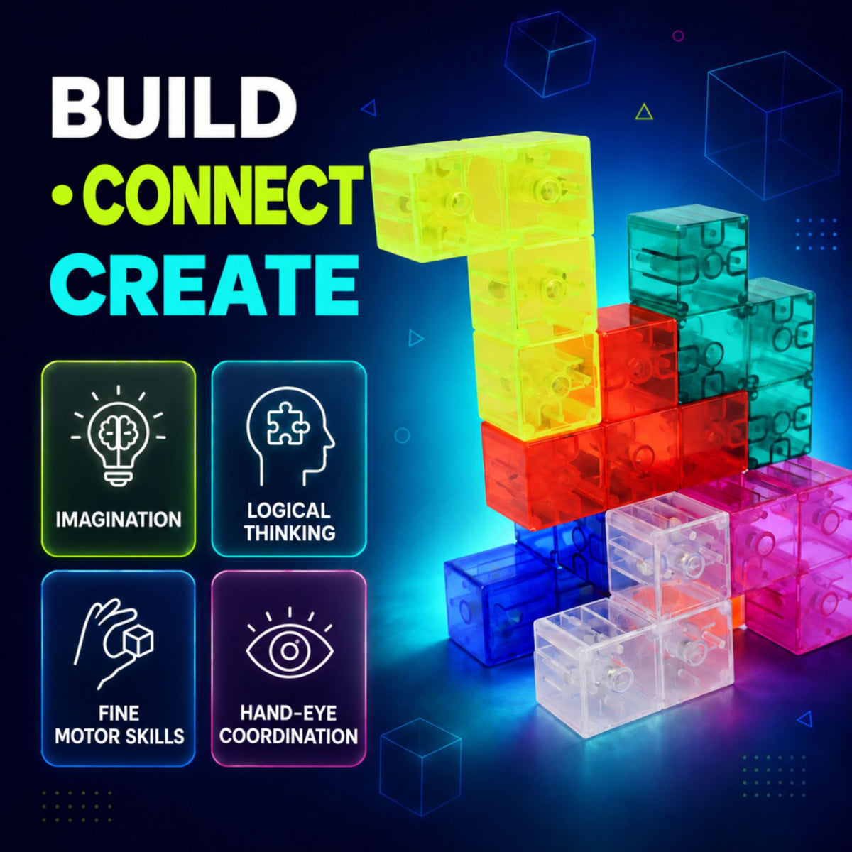 Woopie Magnetic Tetris 3d Construction Puzzle