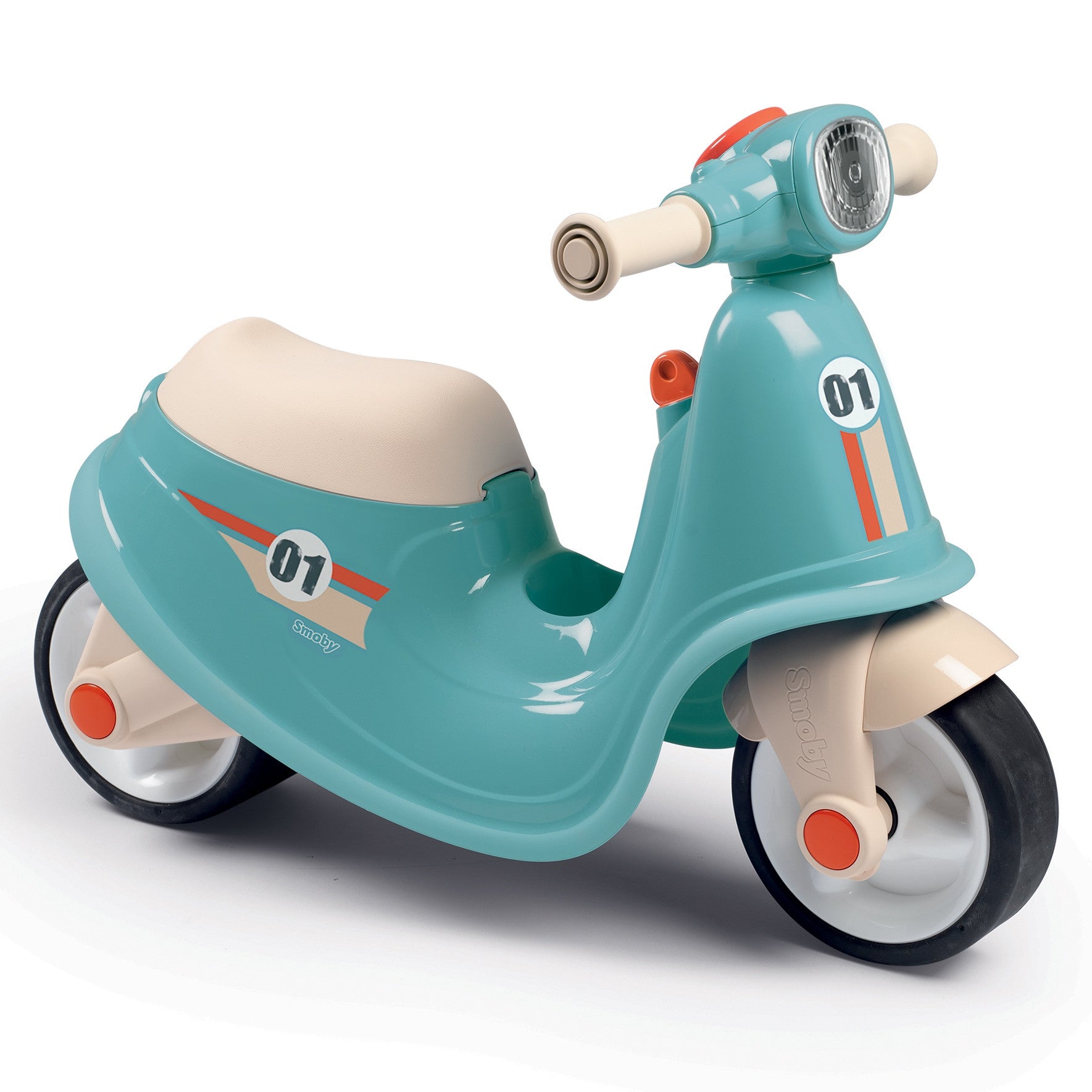 Smoby Blue Ride-on Scooter Retro Silent Wheels Scooter