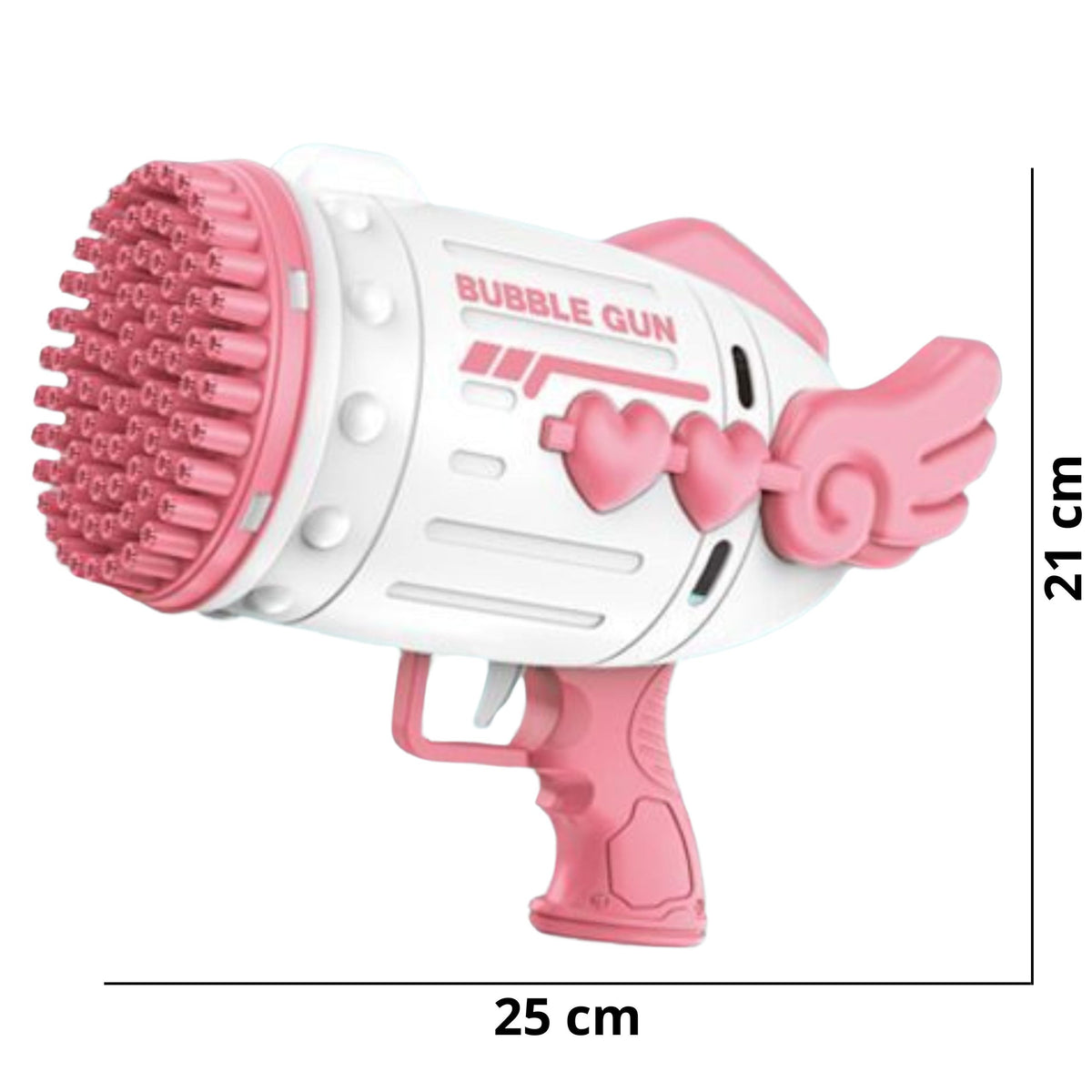 Pistolet à Bulles Woopie 91 Trous Rose