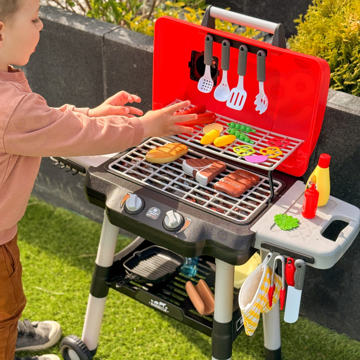 Woopie Grill Barbecue Garden Kitchen Kitchen Interactive Led Set Xl 31 Pcs.