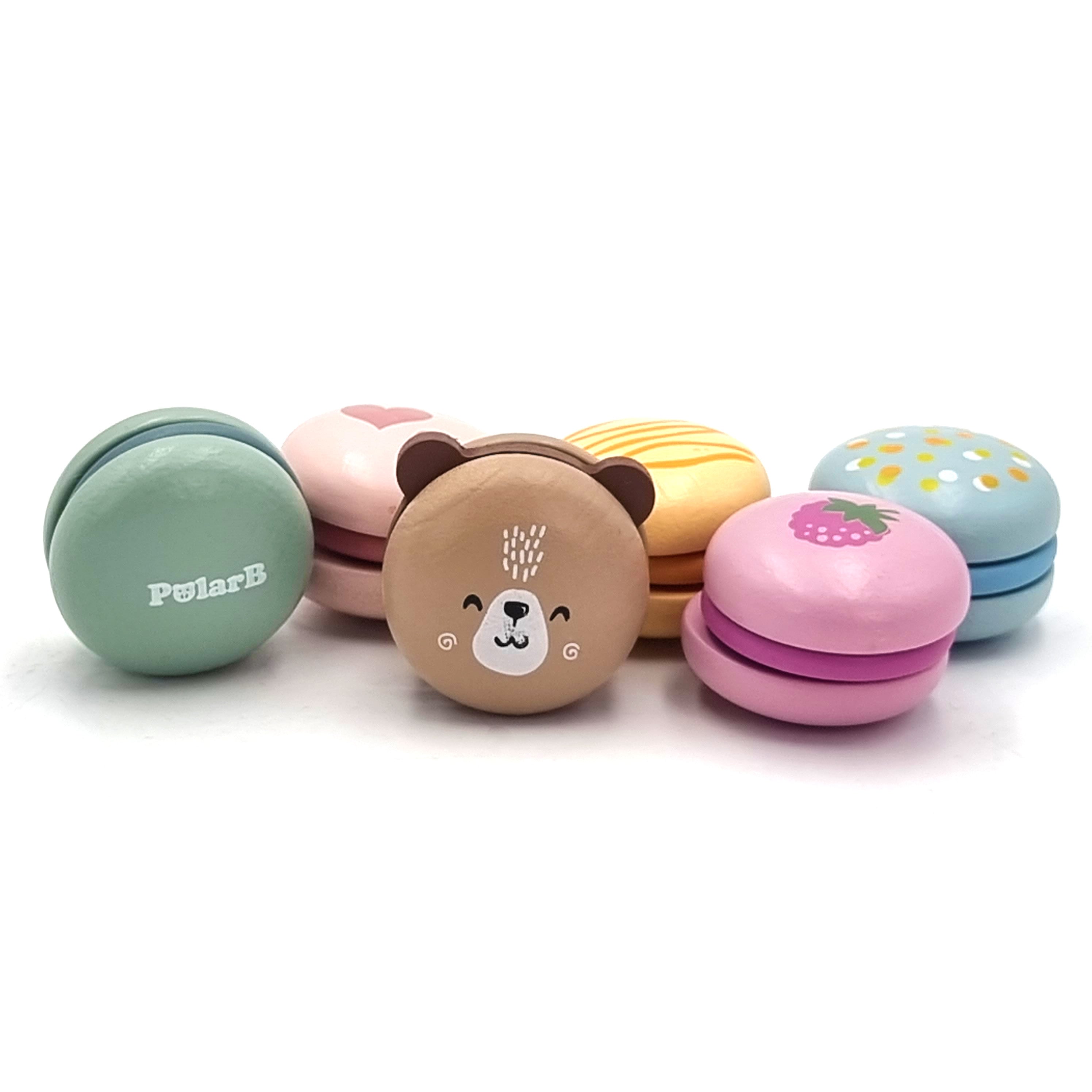 Viga Polarb Fianáin Adhmaid Fianáin Milseogra Socraigh Macaroons