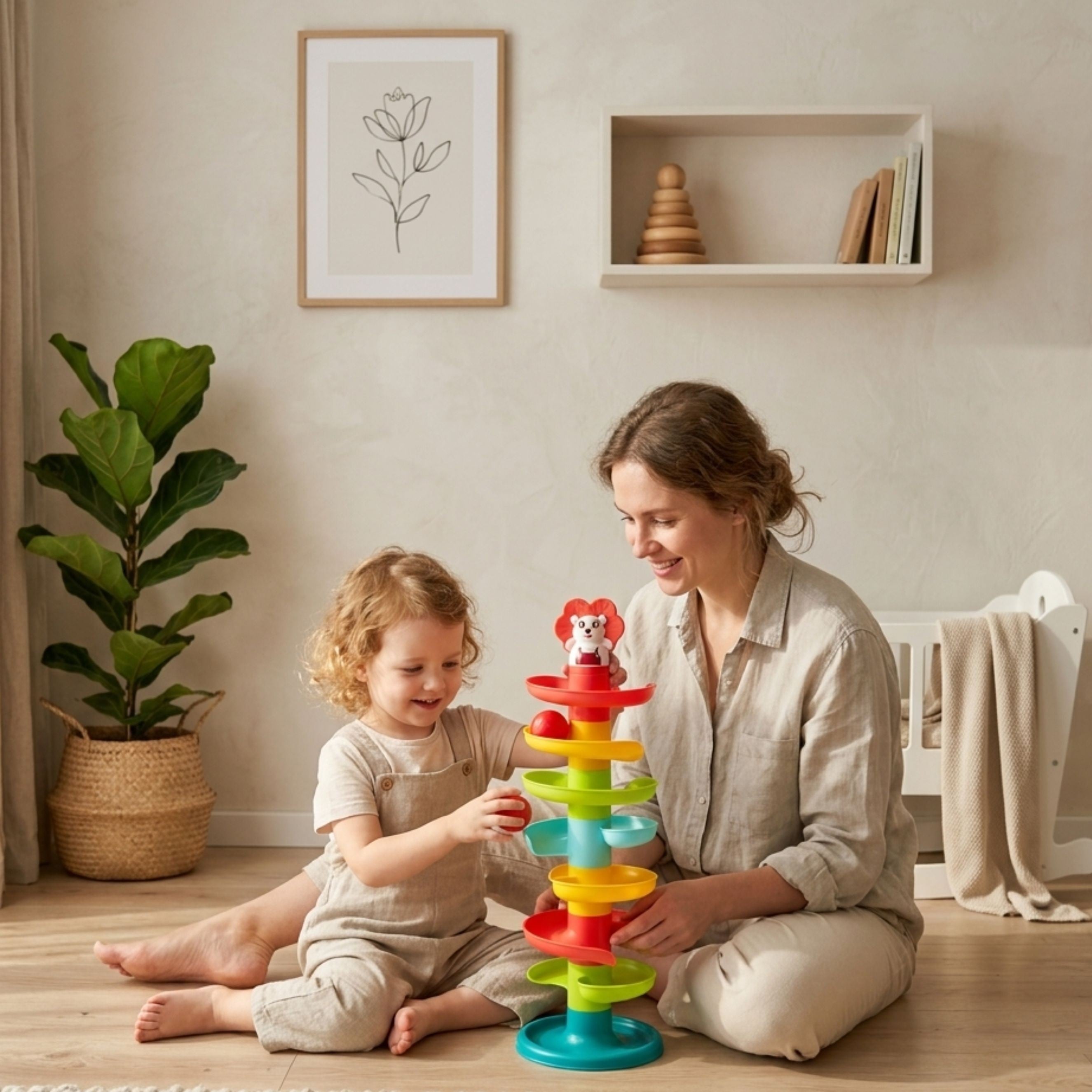 Woopie Baby Ball Track Spiral Set + 6 Balls