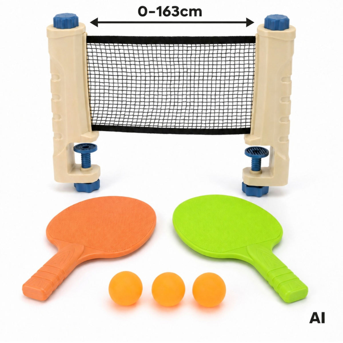 Set Tenis De Masa Woopie Cu Plasa 6 Piese Ping Pong
