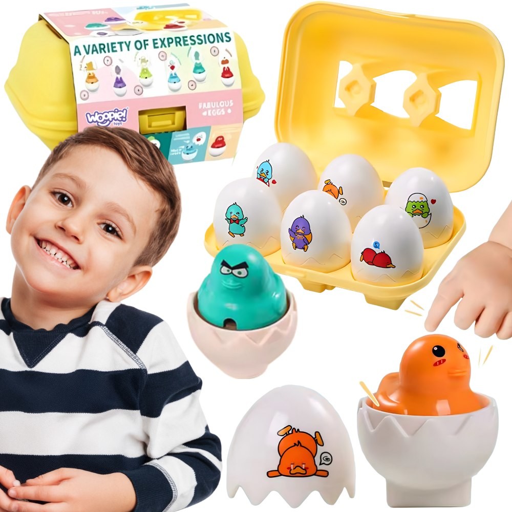 Woopie Montessori Shape Sorter Puzzle Match Fun Chicks Яйца 6 бр.