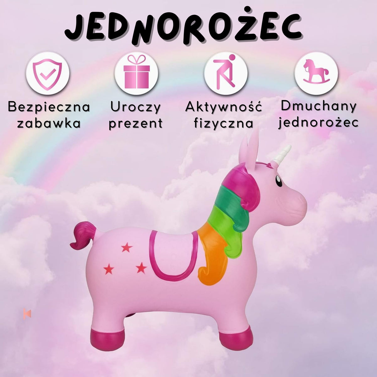 Woopie roze eenhoorn trui + pomp