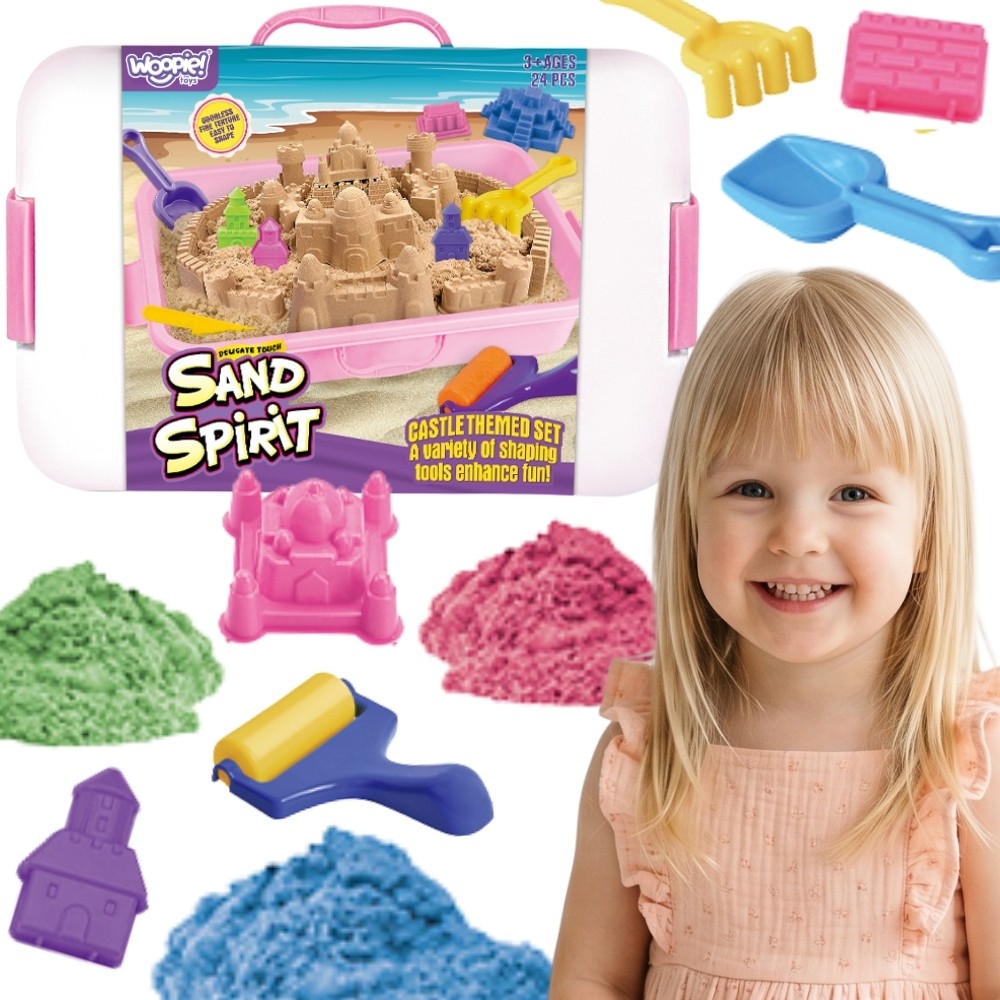 Woopie Kinetic Sand Magic Castle Set 22 Pcs Suitcase