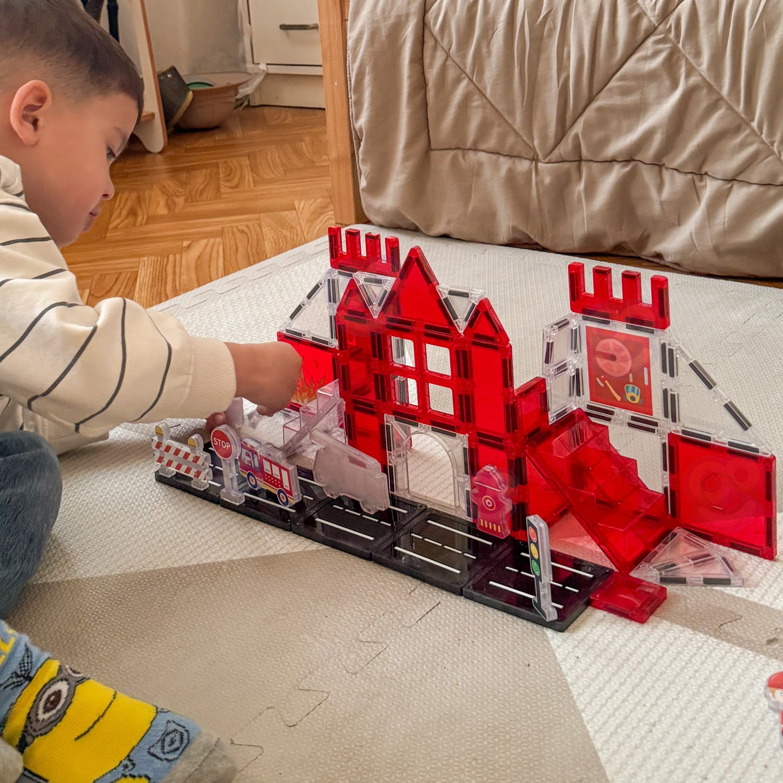 Woopie Magnetblokke 3d Brandvæsen Sæt 48 Stk.