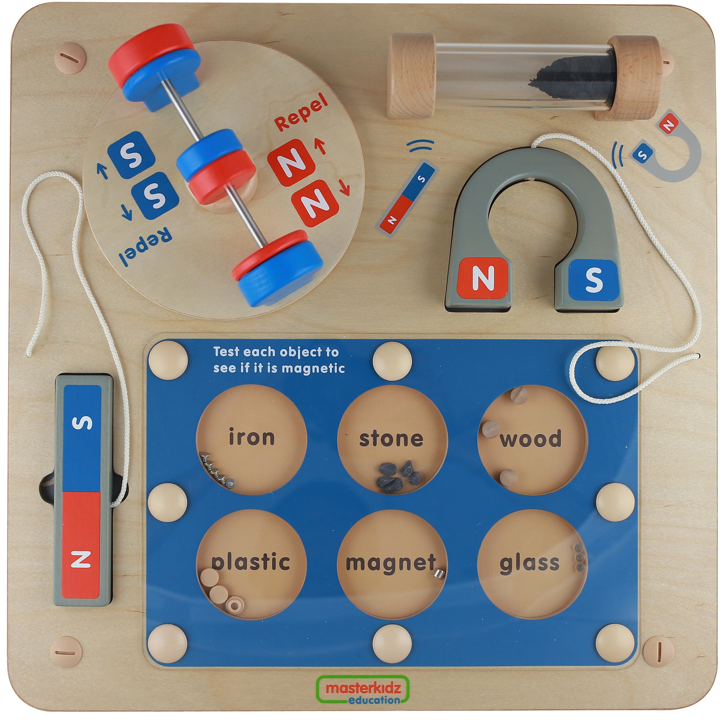 Masterkidz Learning About Magnetic Attraction - Flex Монтесори дъска за стена
