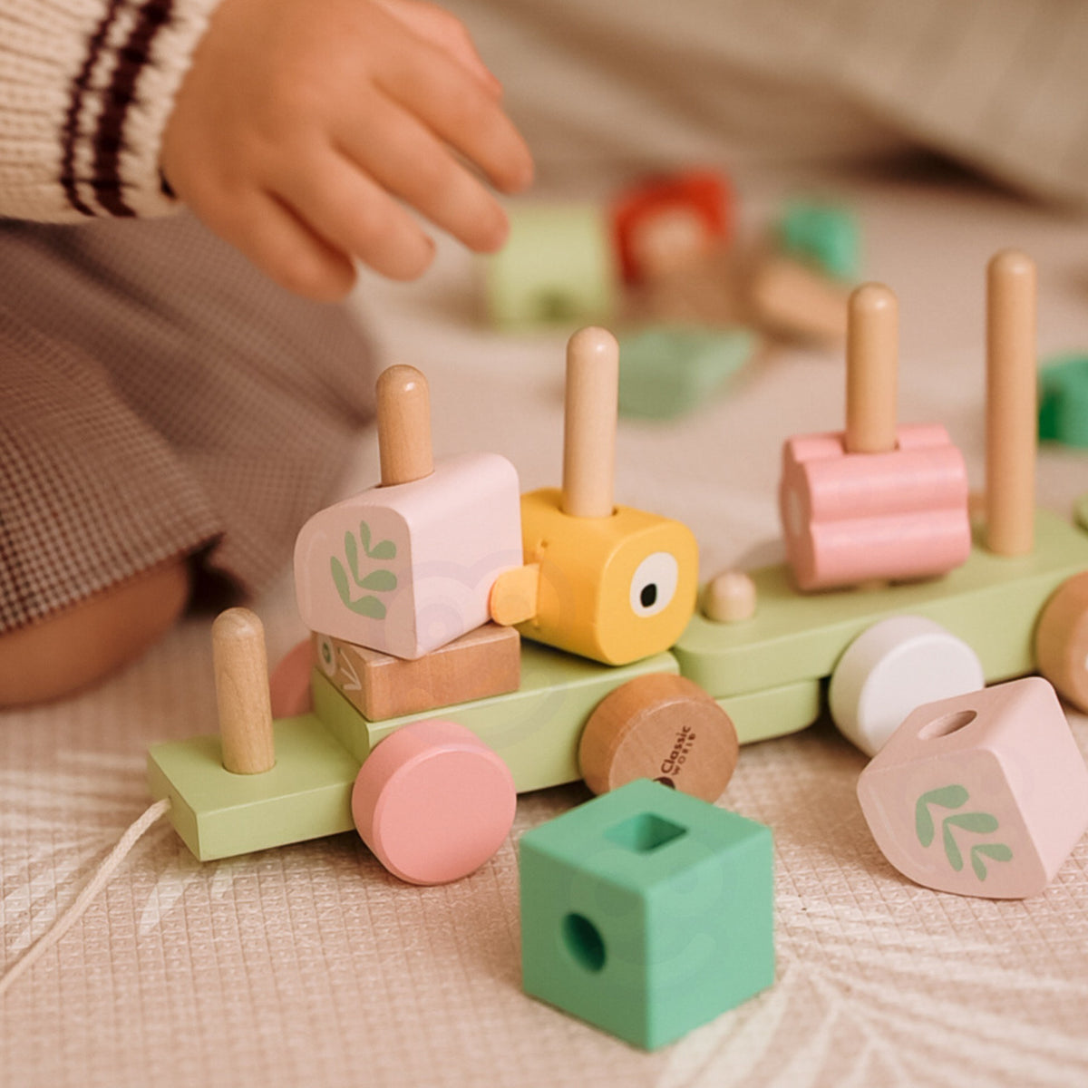 Classic World Montessori Raupenzug-Puzzle aus Holz