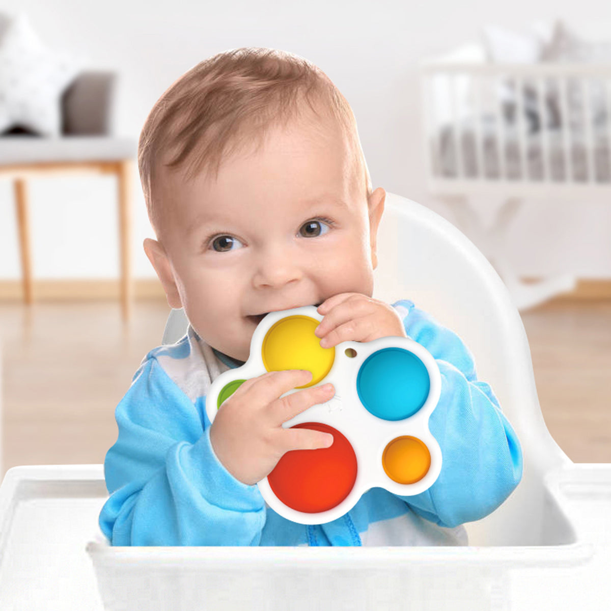 Woopie Baby Pop It Montessori Jouet sensoriel anti-stress de dentition