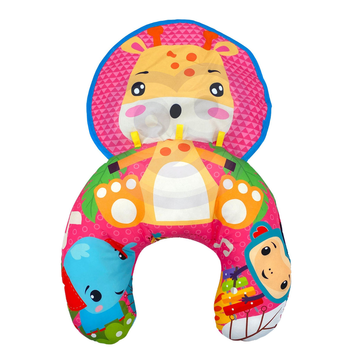 Woopie Baby Pillow Croissant Interactive Educational Mat Rattle Teether