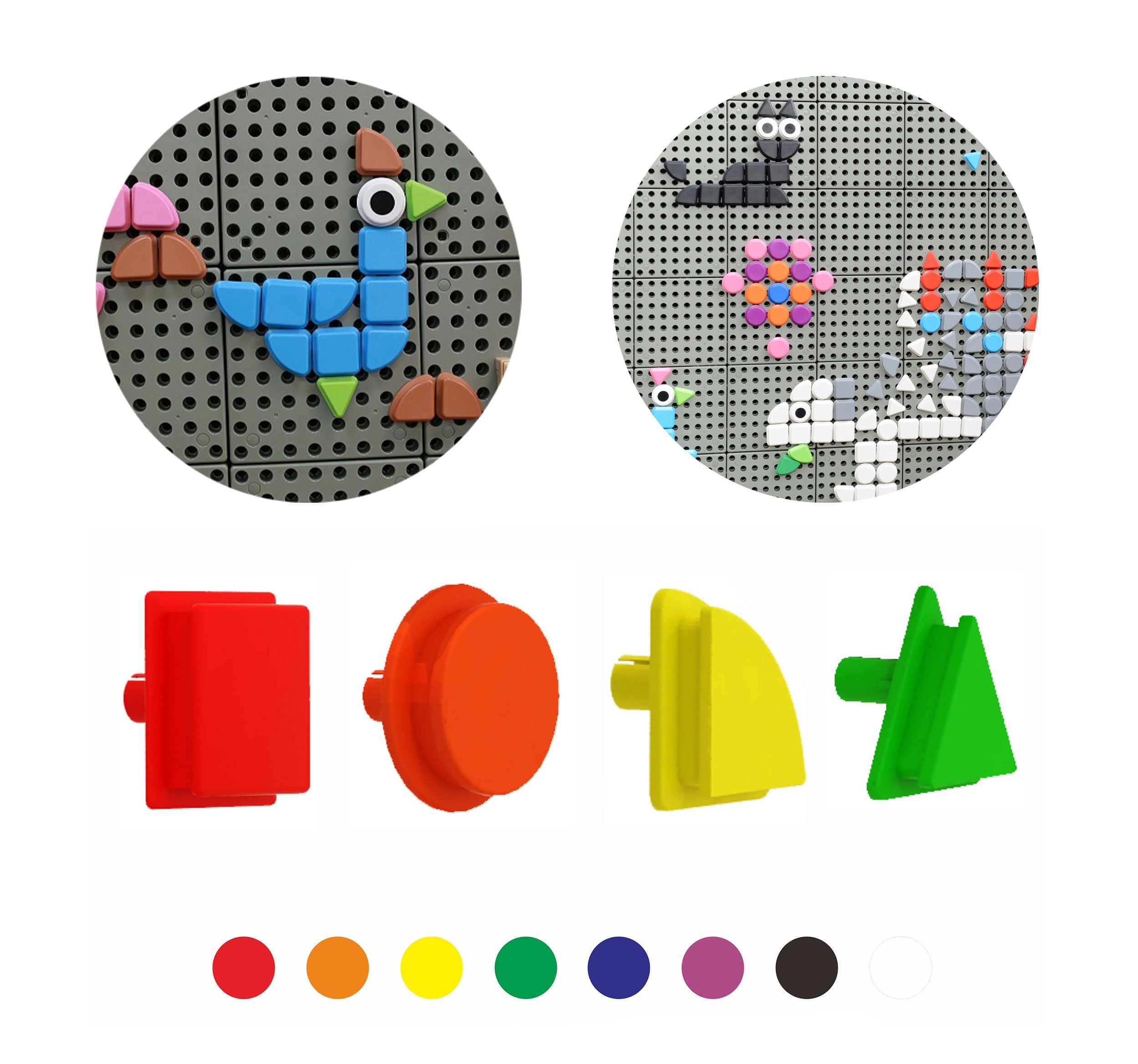 Masterkidz set van 64 geometrisch gevormde pennen voor stamborden