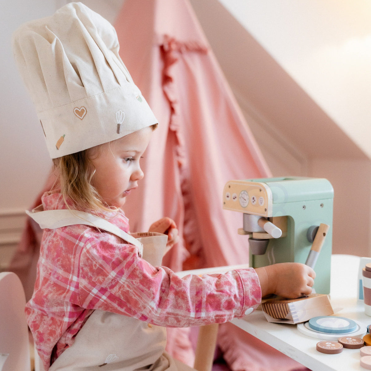 Woopie Zielony Drewniany Ekspres Do Kawy Cukiernia Barista 25 Szt.