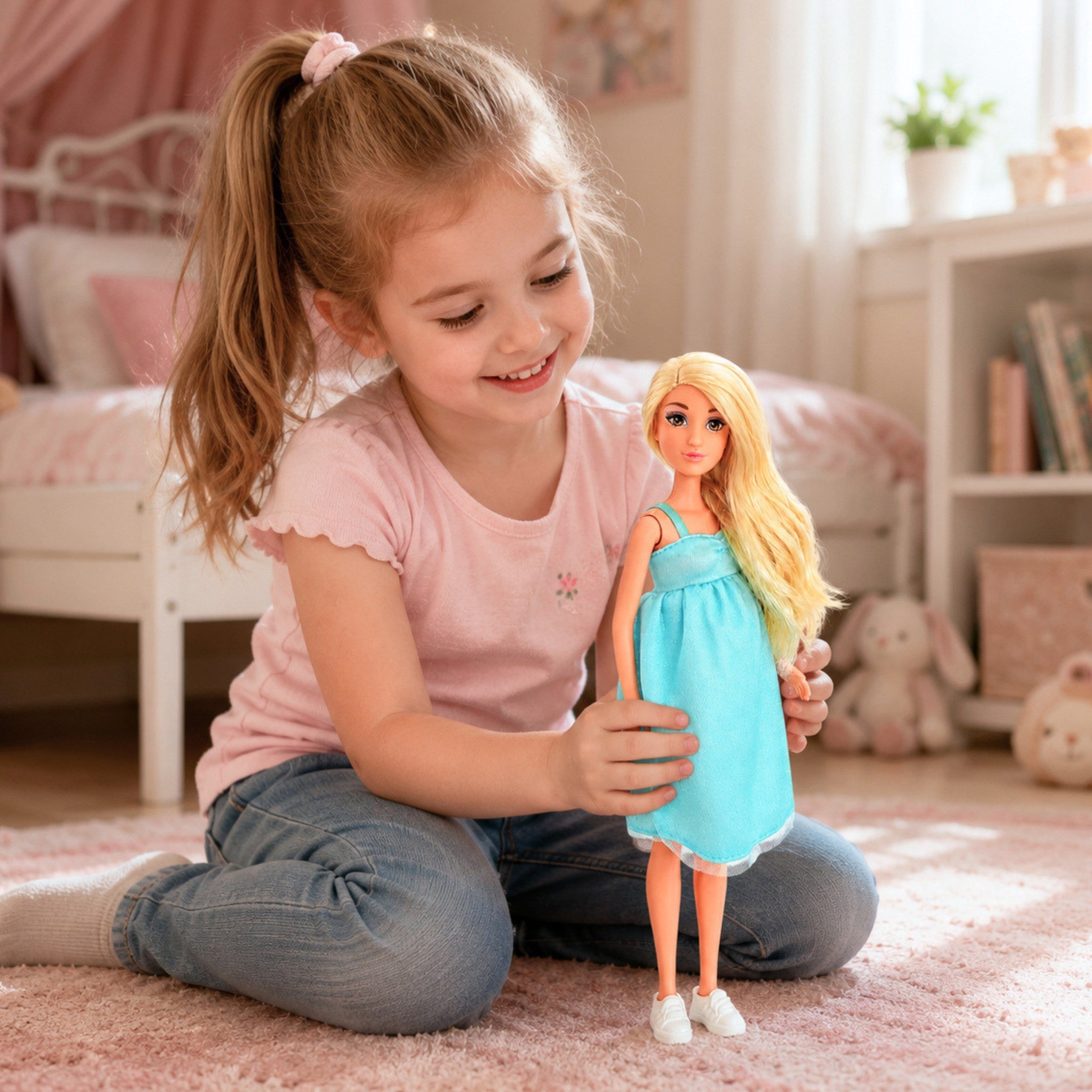 Woopie Royal Lily кукла с бременно коремче Бебешка синя рокля