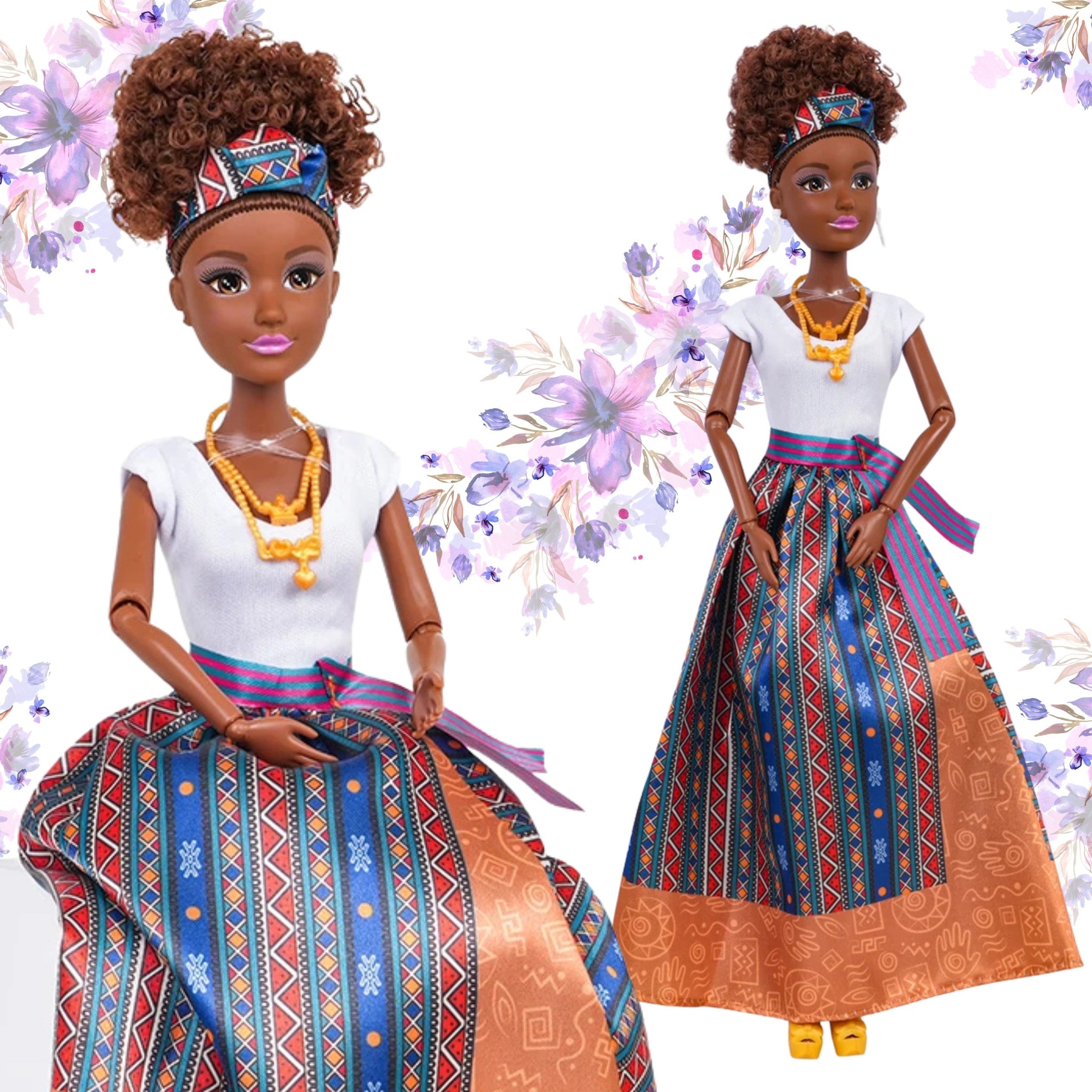 Woopie Royal Lili Mulatto Doll In An Elegant Dress