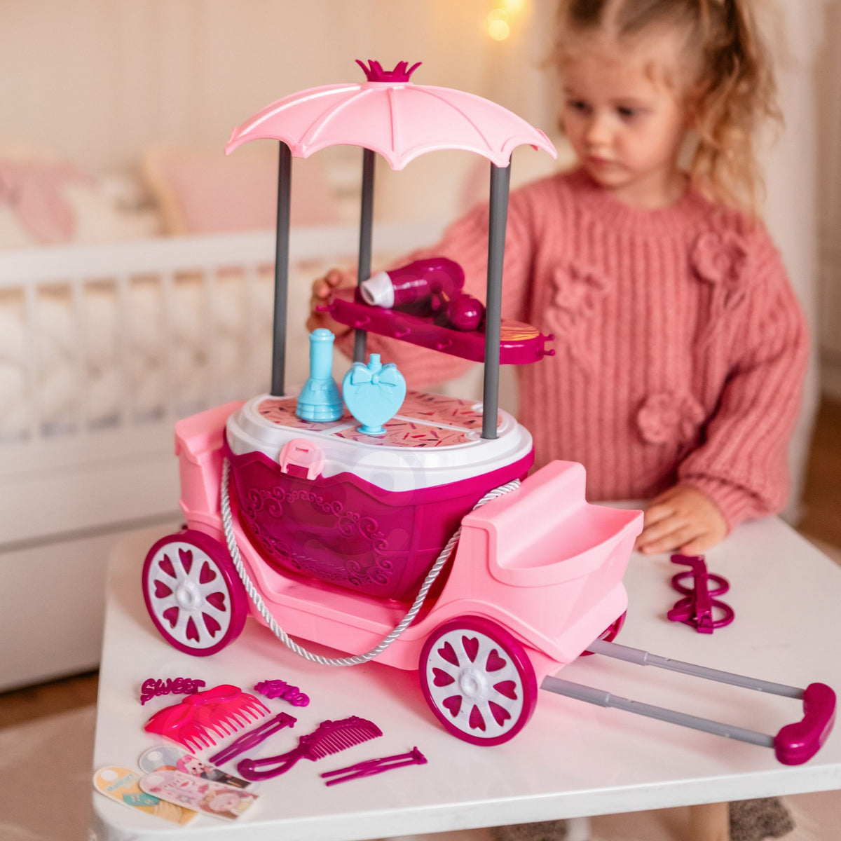 Woopie Beauty Salon Dressing Table On Wheels Trolley Wlizka 31 Acc. 4 v 1