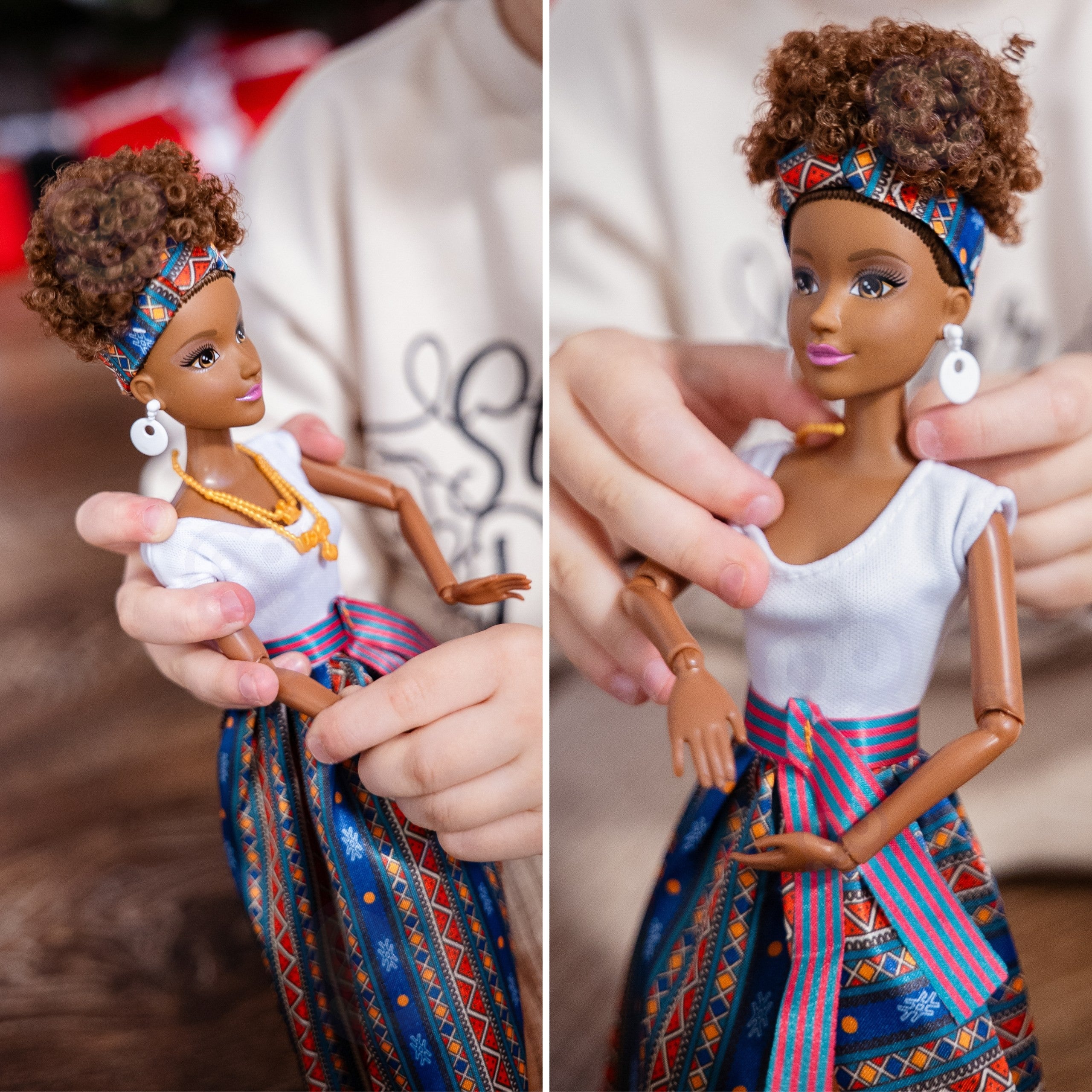Woopie Royal Lili Mulatto Doll In An Elegant Dress