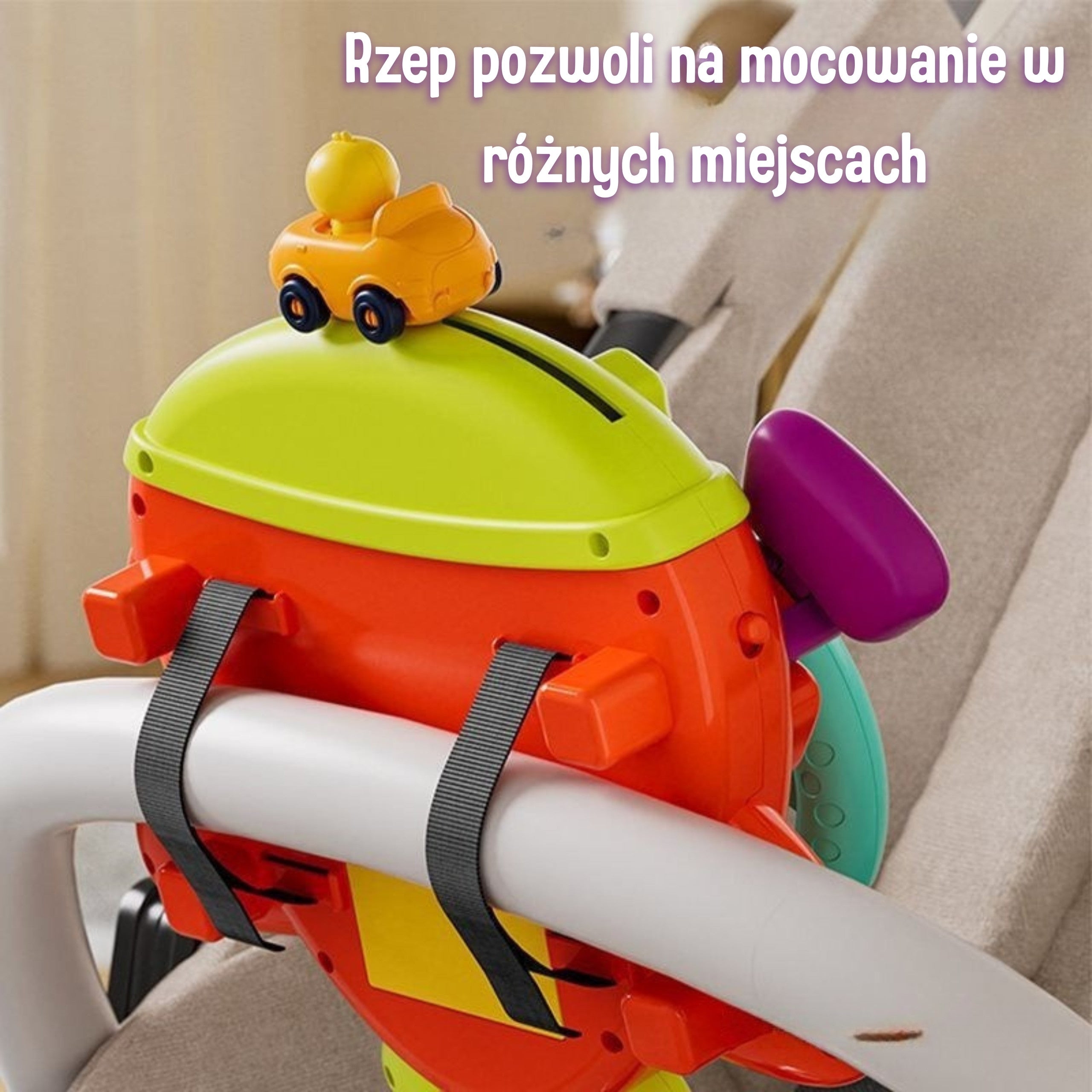 Woopie Baby Interactive Steering Wheel Flygplansfordon för Spjälsäng Barnvagn Effekter 18m+