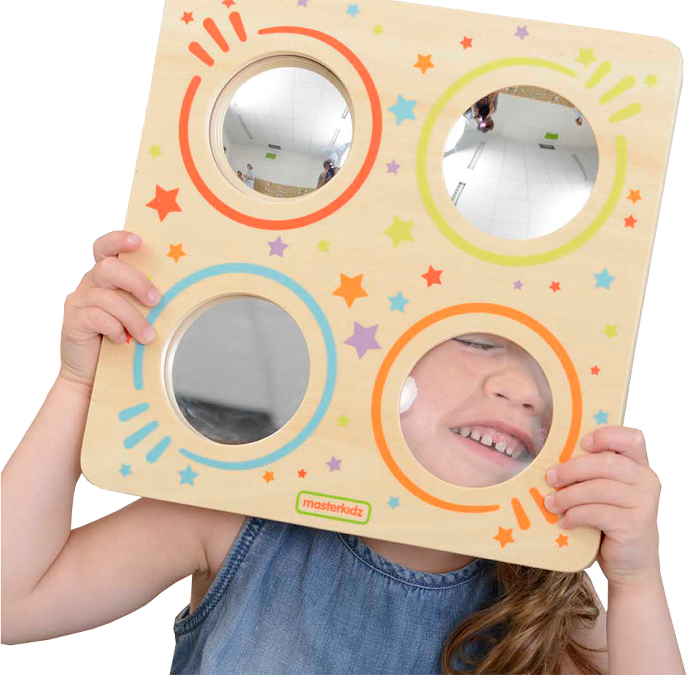 Masterkidz Монтесори дъска за сензорно огледало и извити лещи