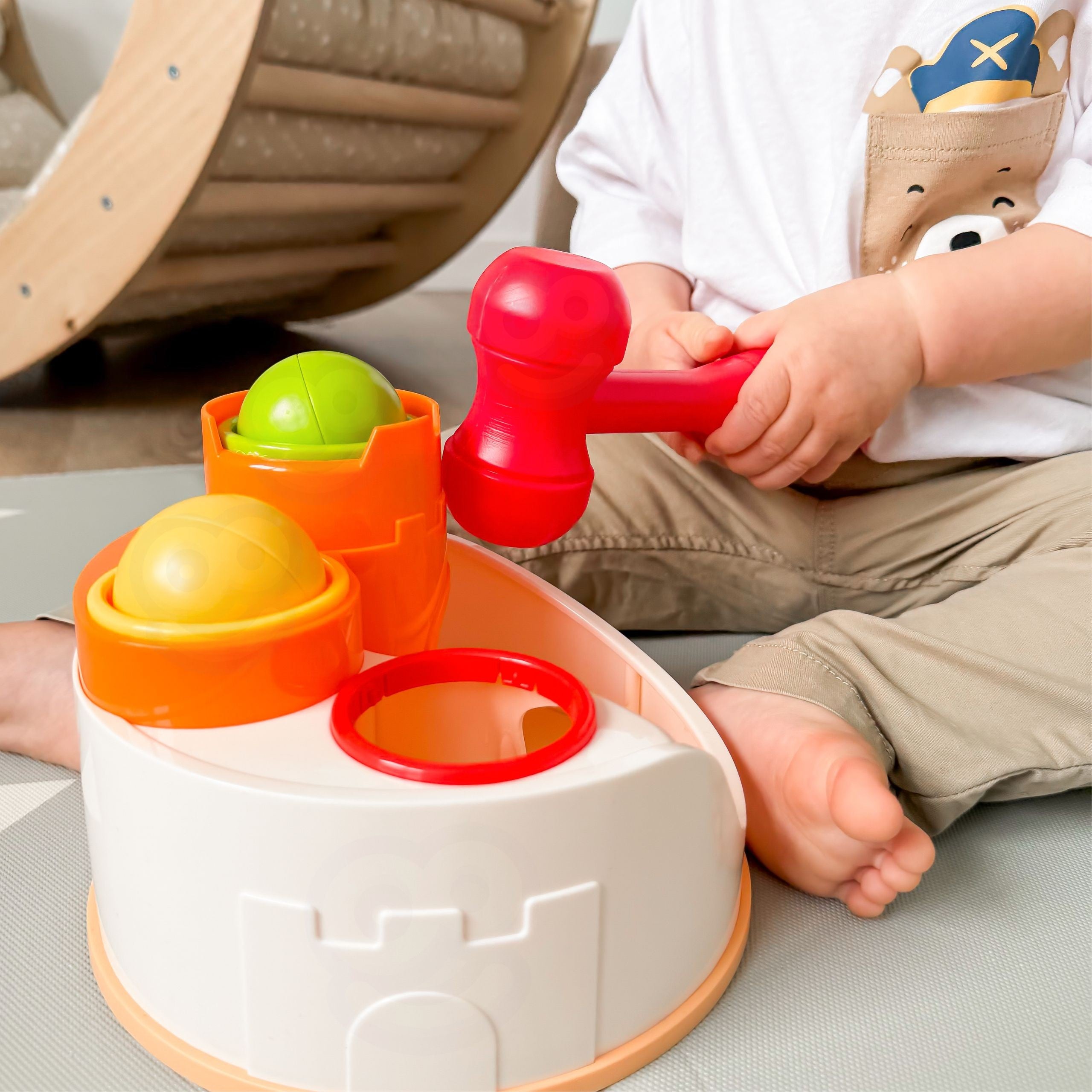 Woopie Punch Lock Balls Hammer Educational Toy 12m+
