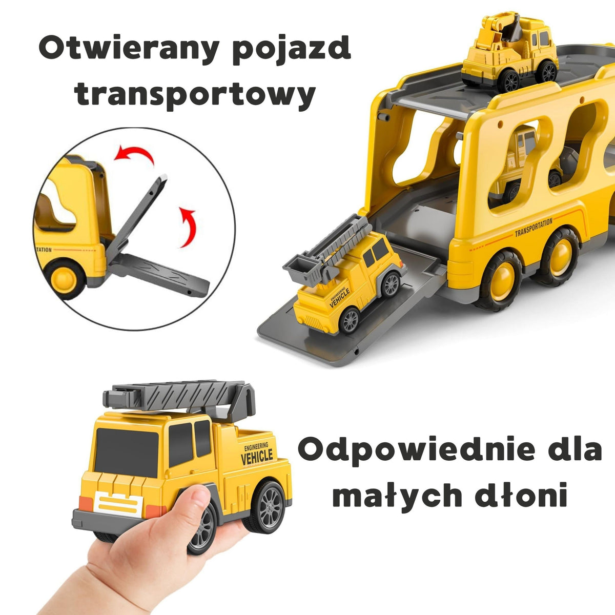 Woopie Road Tow Truck Set mit 5 Autos – Pannenhilfe