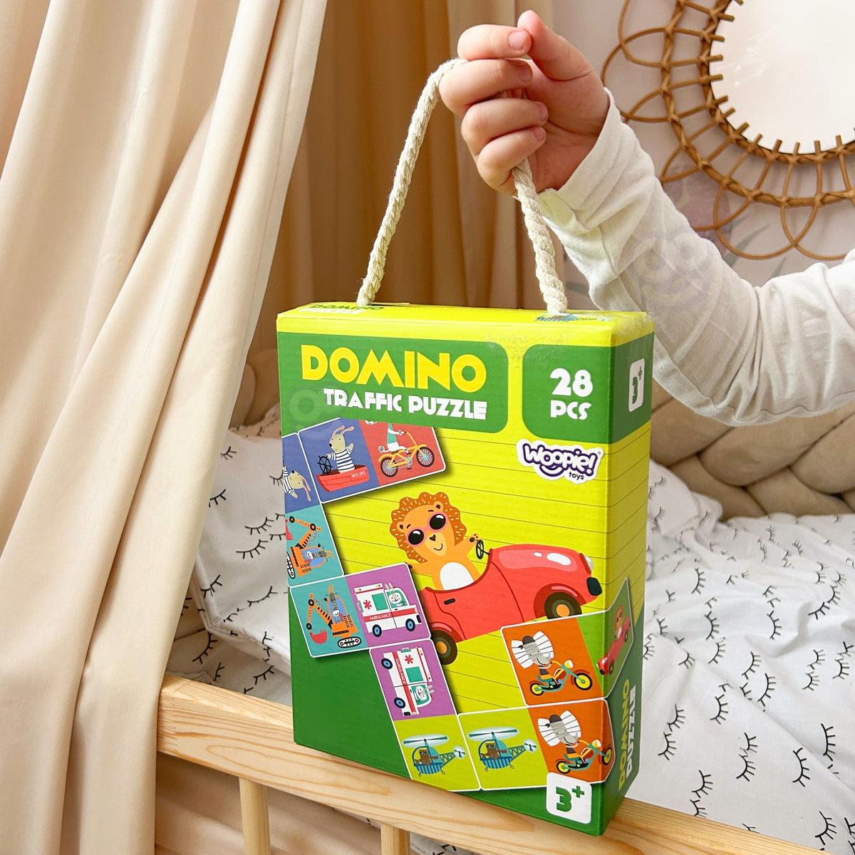 Woopie Educational Game Transport Djur Montessori Domino Puzzle