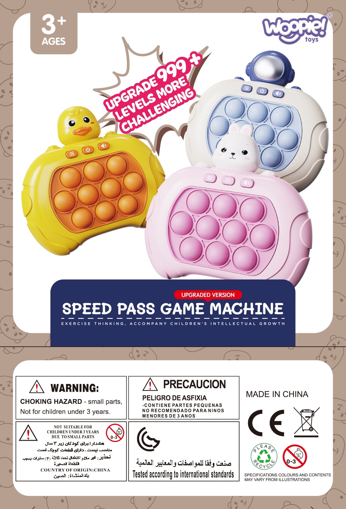 Woopie Game Pop It Astronauta arcade antistress interattivo