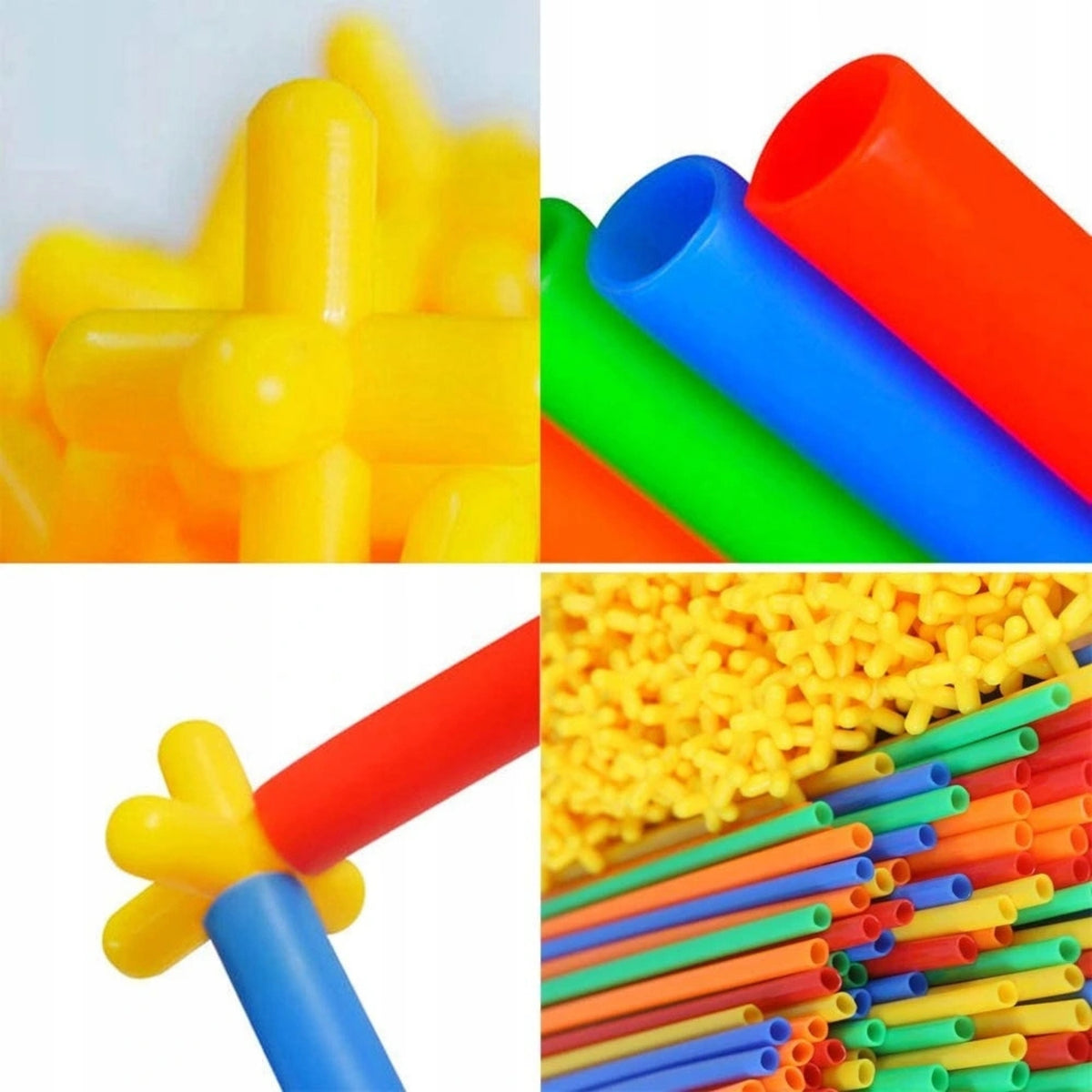 Woopie Building Blocks Färgglada sugrör 1000 st.