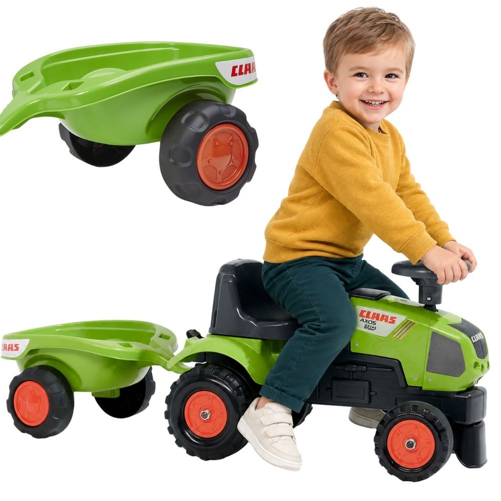 Трактор Falk Baby Claas Axos 310 Green С Ремарке От 1г