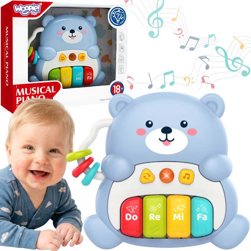 Woopie Baby Interactive Piano Musical Teddy Bear 1 Piece