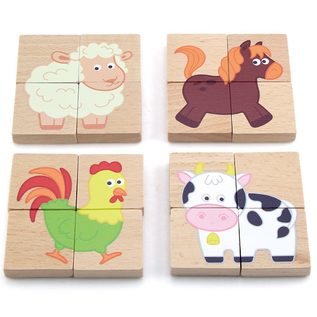 Dřevěné magnetické puzzle Viga Puzzle Animals s certifikací Fsc