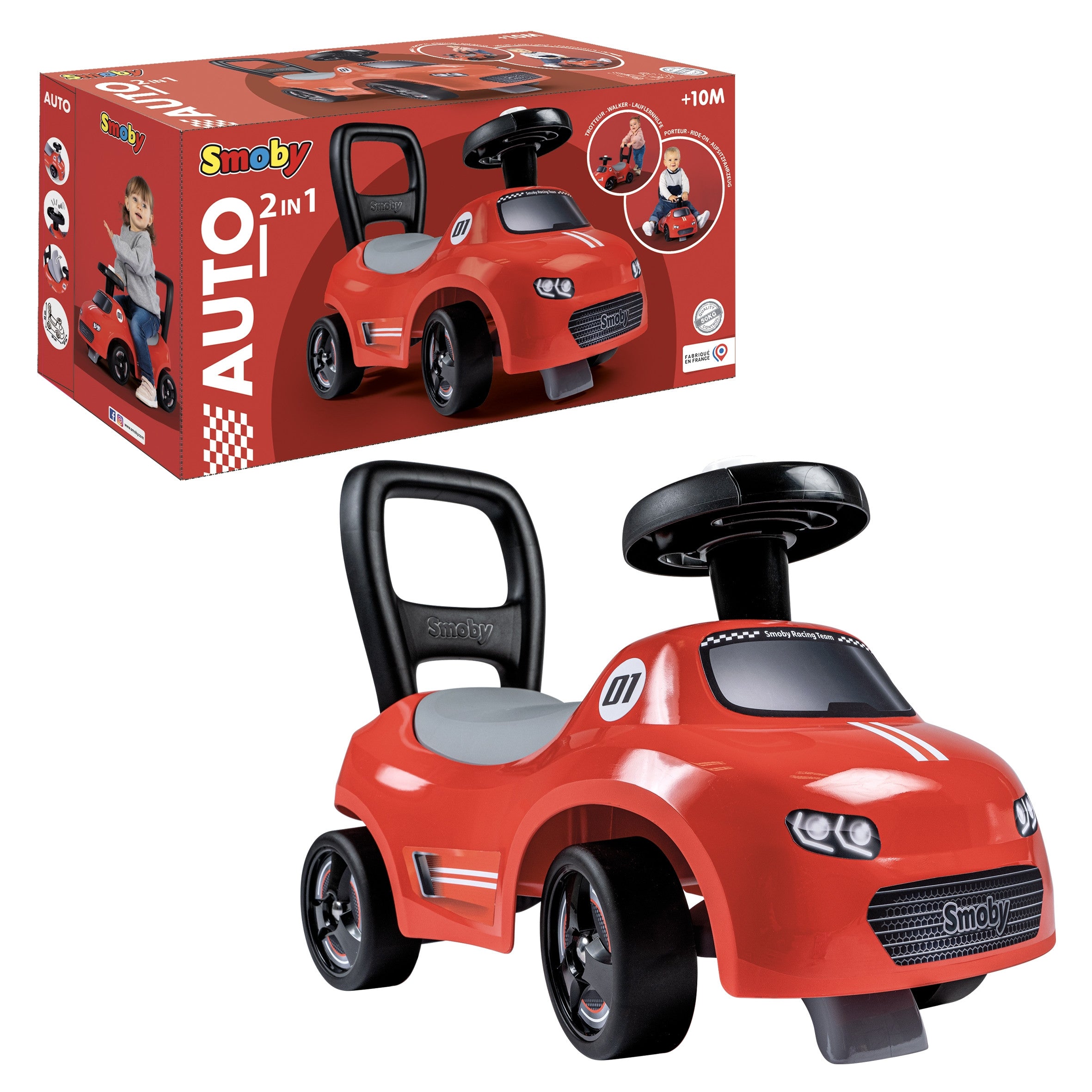 Smoby Red Ride-on с клаксон