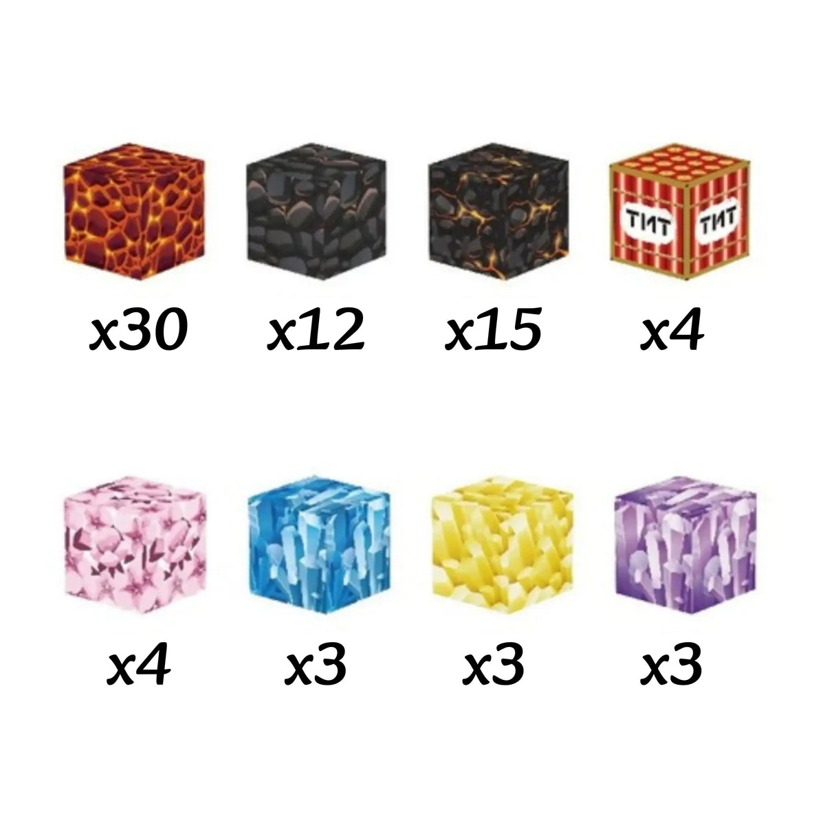 Woopie magnetické bloky kostky pixelů 74ks.