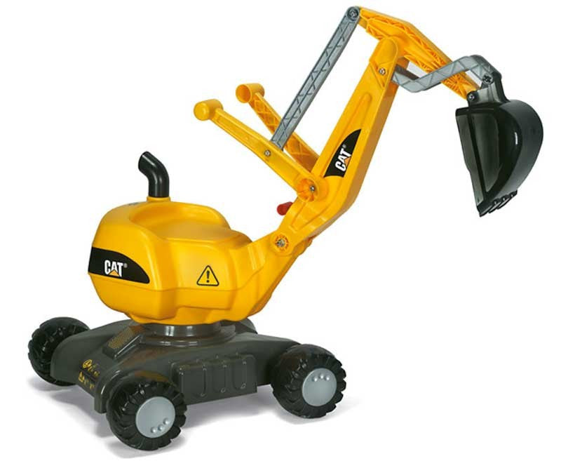 Rolly Toys Rollydigger Cat - Въртящ се багер за каране Жълт