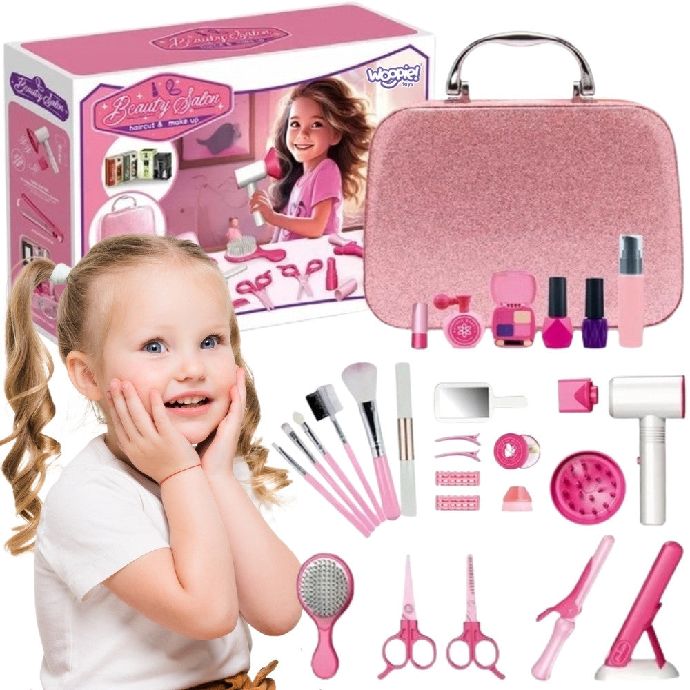 Козметичен несесер Woopie Hair Salon в кутия 2 в 1 43 бр.