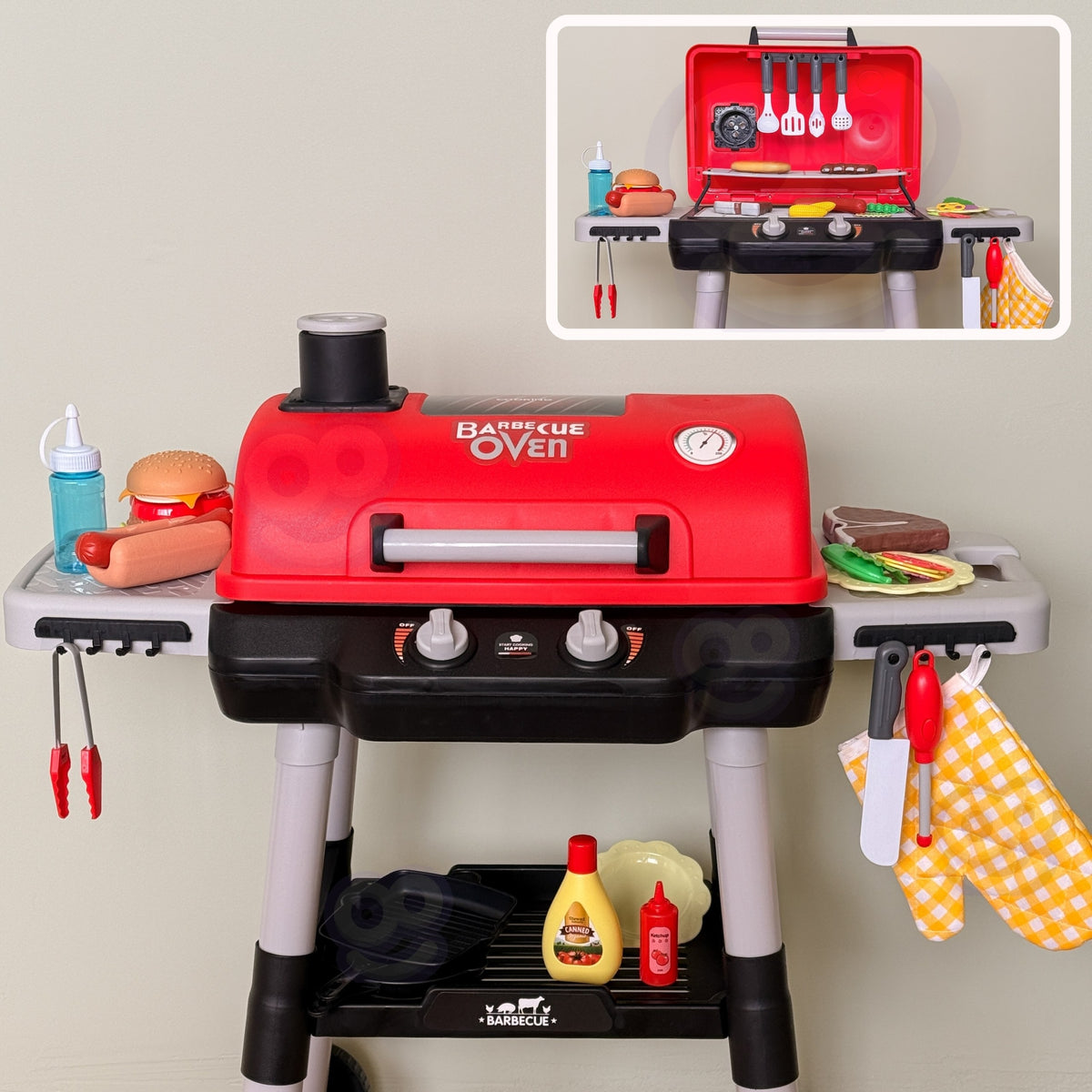 Woopie Grill Barbecue Garden Kitchen Kitchen Interactive Led Set Xl 31 Pcs.