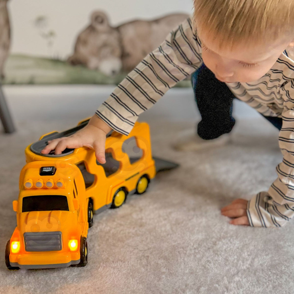 Woopie Road Tow Truck Set mit 5 Autos – Pannenhilfe