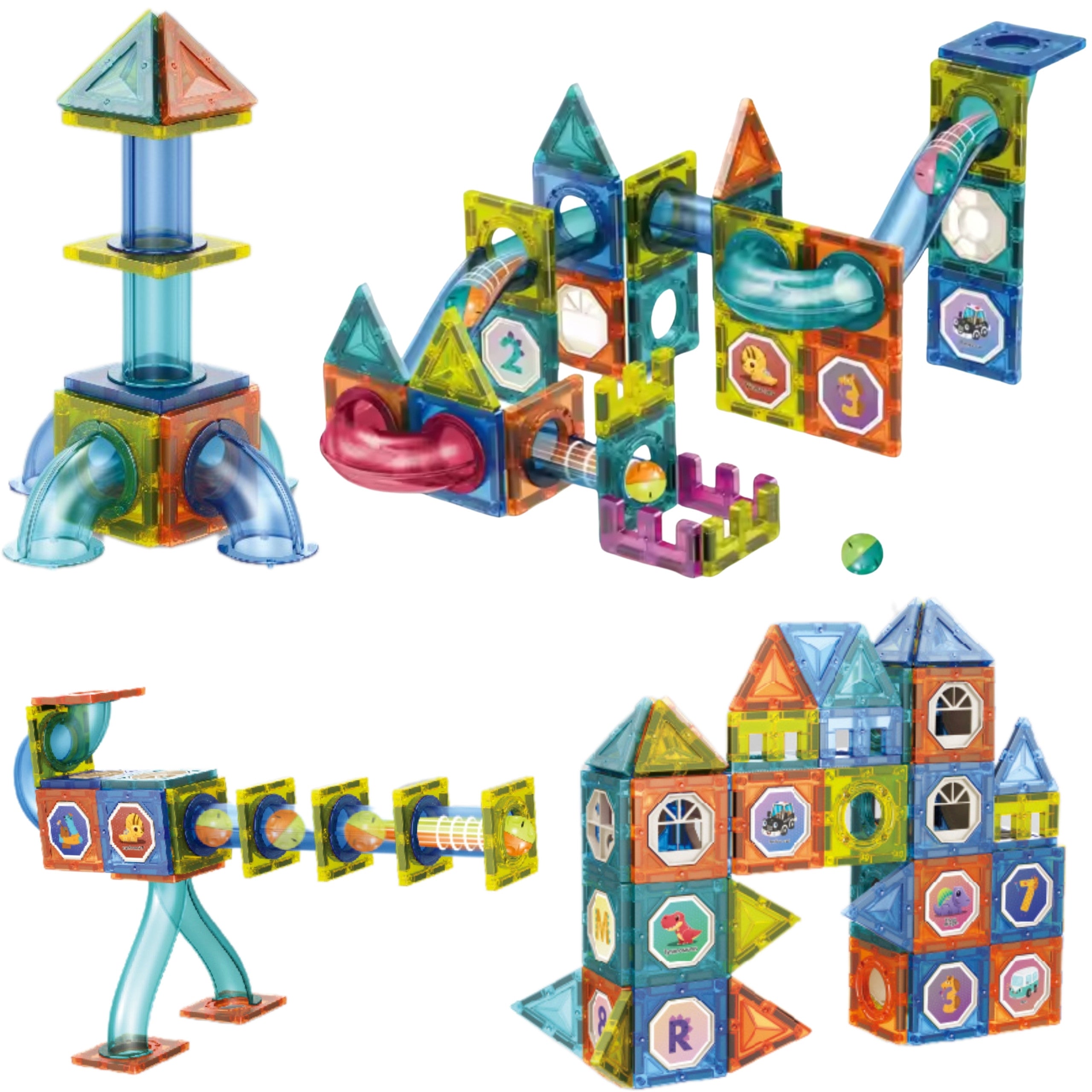 Woopie Blocs de Construction Magnétiques Ensemble Éducatif 3d Ball Track 42 Pcs.