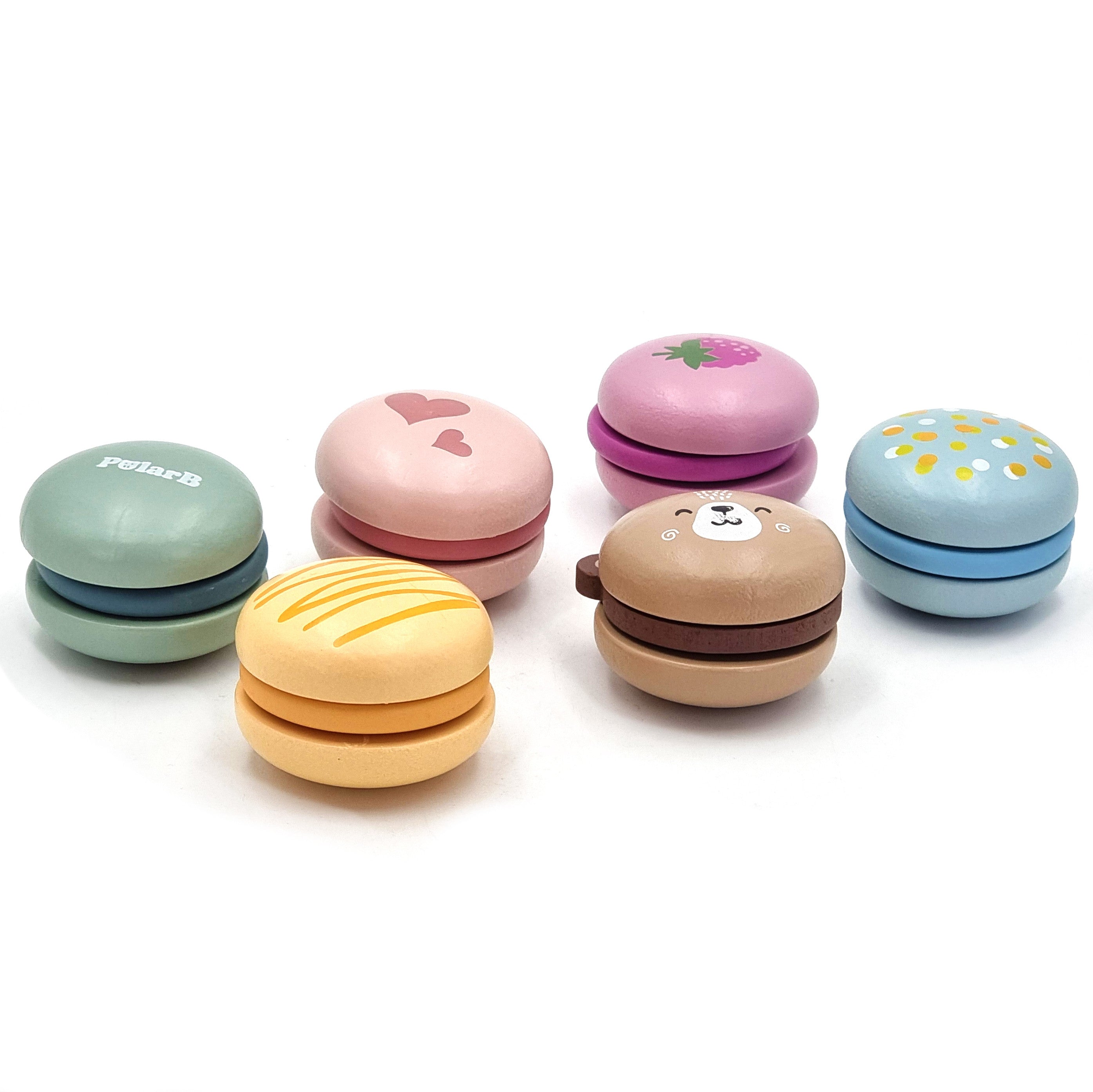 Viga Polarb Fianáin Adhmaid Fianáin Milseogra Socraigh Macaroons