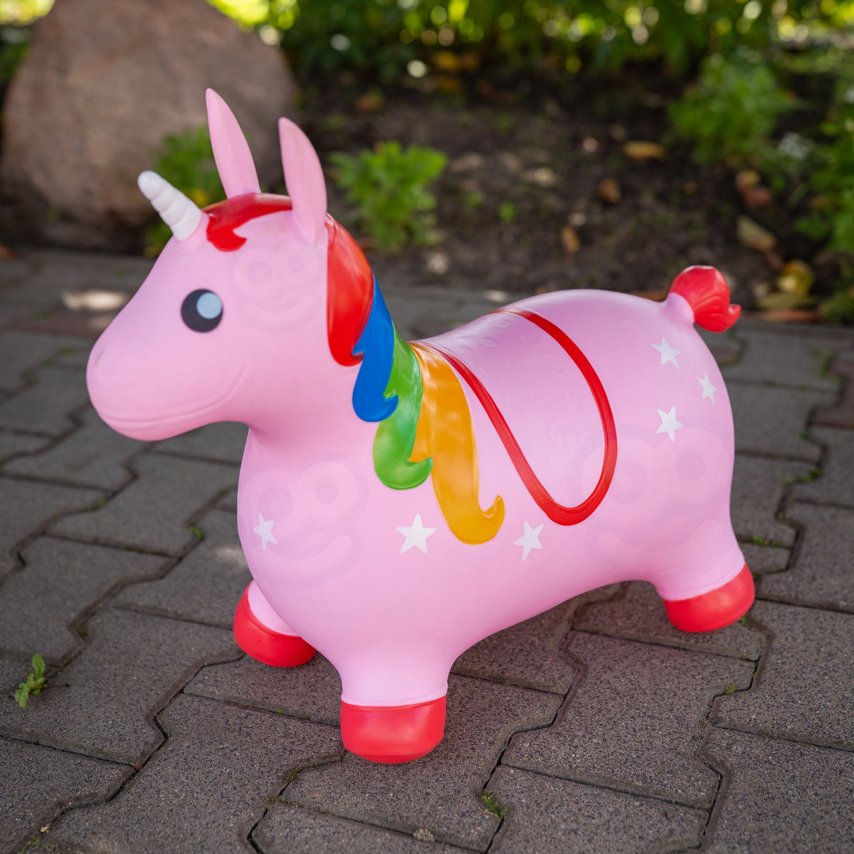 Woopie roze eenhoorn trui + pomp