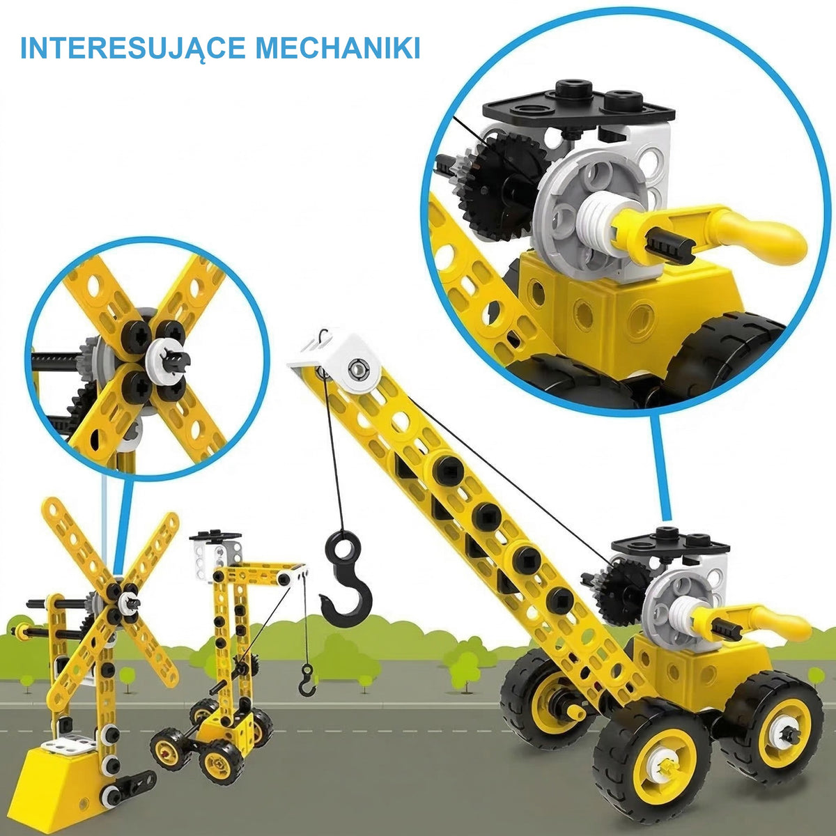Woopie Vehicles 8-i-1 konstruktionsset Steam Bricks