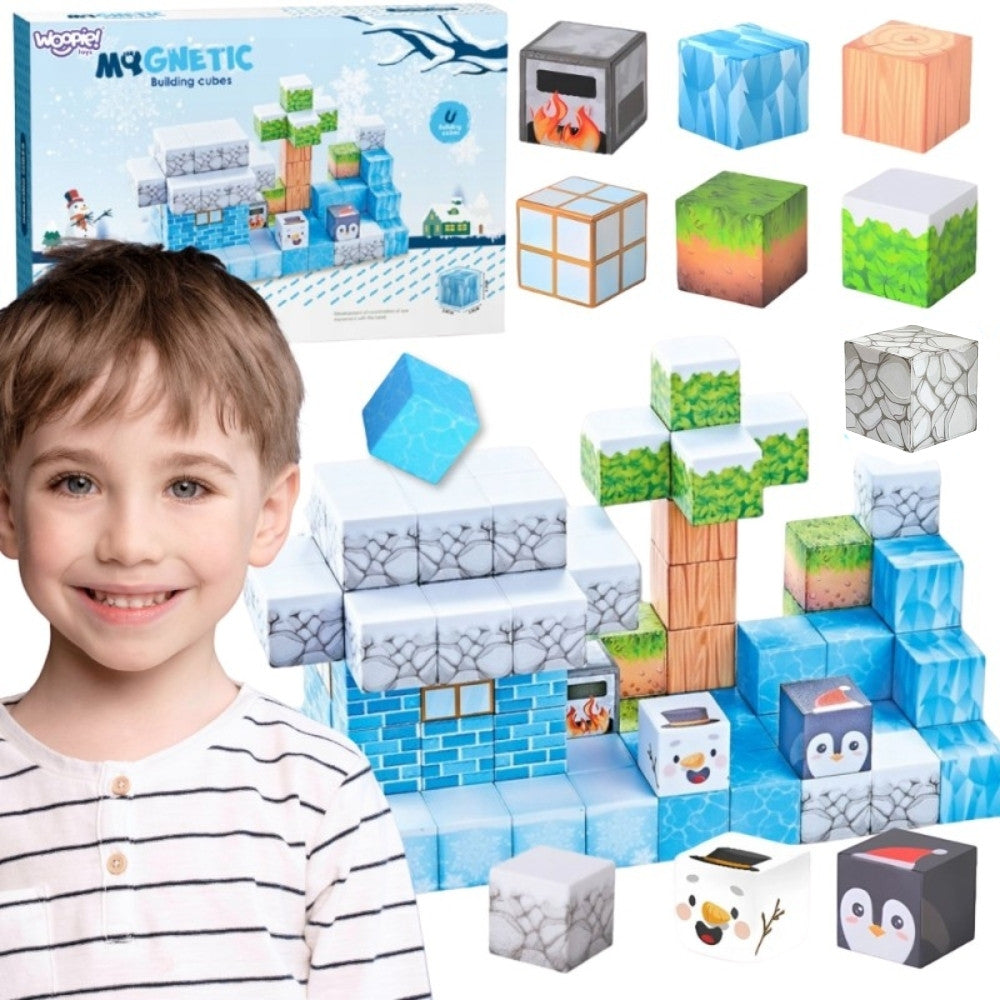 Woopie magnetische constructieblokken Winterwereld van blokken