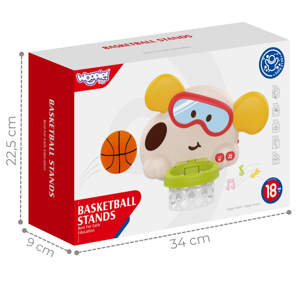 Woopie Baby Interaktivní psí basketbalový koš pro děti
