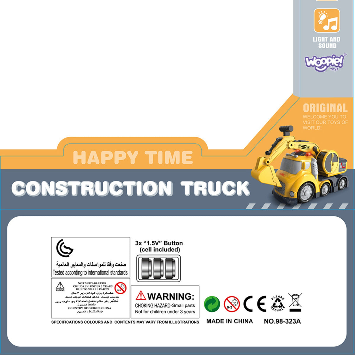 Woopie Bagr City Truck Zvukové a světelné efekty